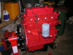 Engine with paint