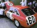 1967 MG Works MGB GT Racecar Orange Blue ralph zbarsky